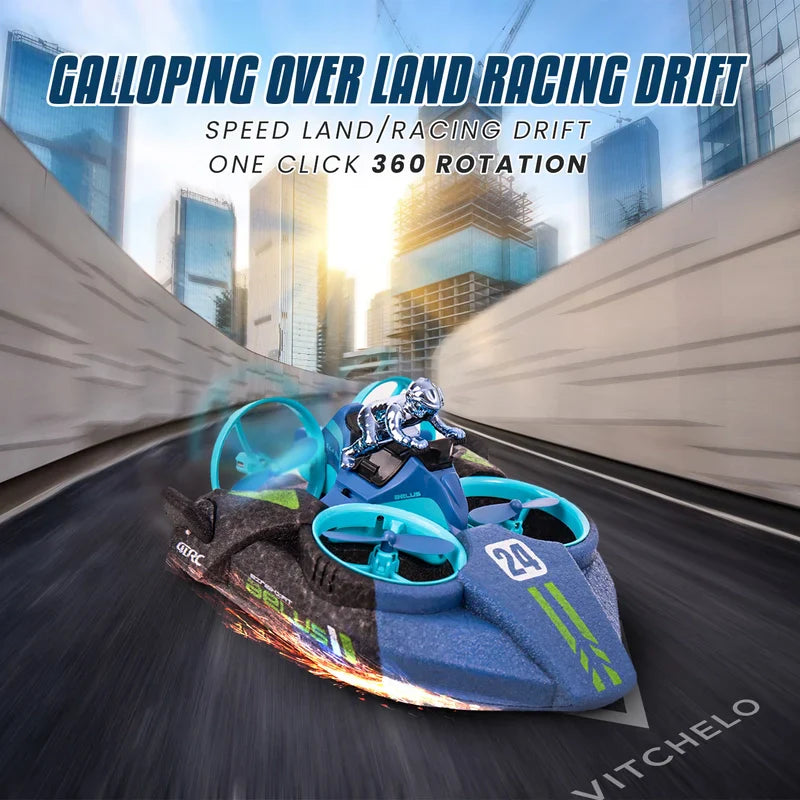 3 In 1 RC Drone Hovercraft Air Flight