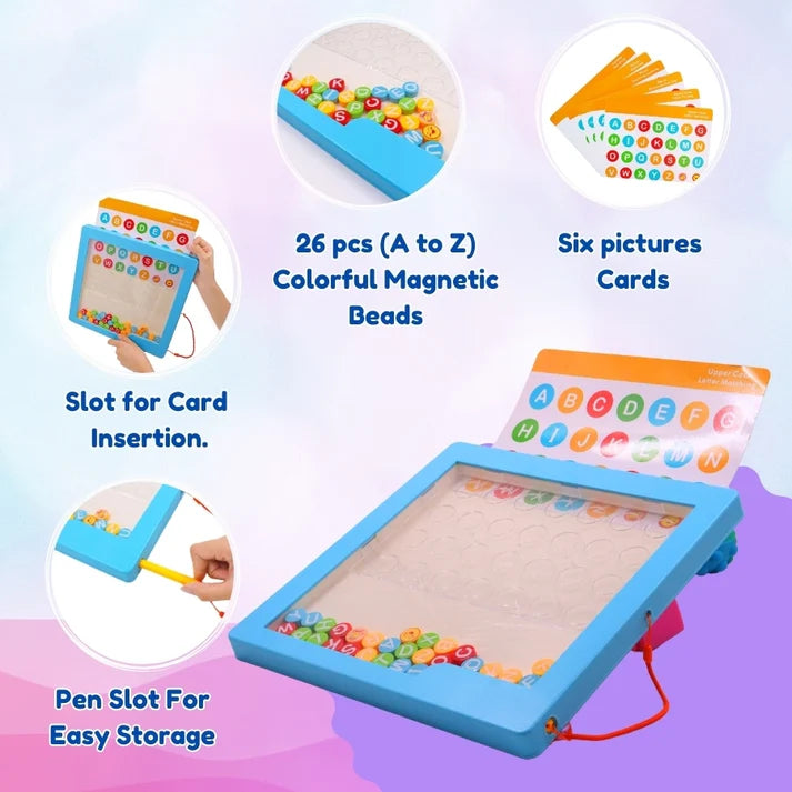 Alphabeads Board – Magnetic Alphabet Learning Fun for Kids!