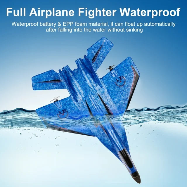 RC Fixed-Wing Foam Airplane for Kids & Beginners – 150m Range, Stabilizer, Dual Batteries
